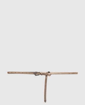 Brunello Cucinelli Коричневий замшевий пояс M0DVLC128