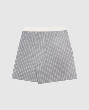 Brunello Cucinelli Дитячі сірі шорти в смужку BB192G118C