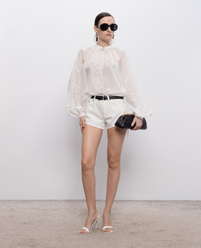 Jacob Lee Біла блуза із шовком WSS0088SS26NW