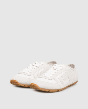 Balmain Білі шкіряні кросівки Racer 45 GN1VI764LTNP