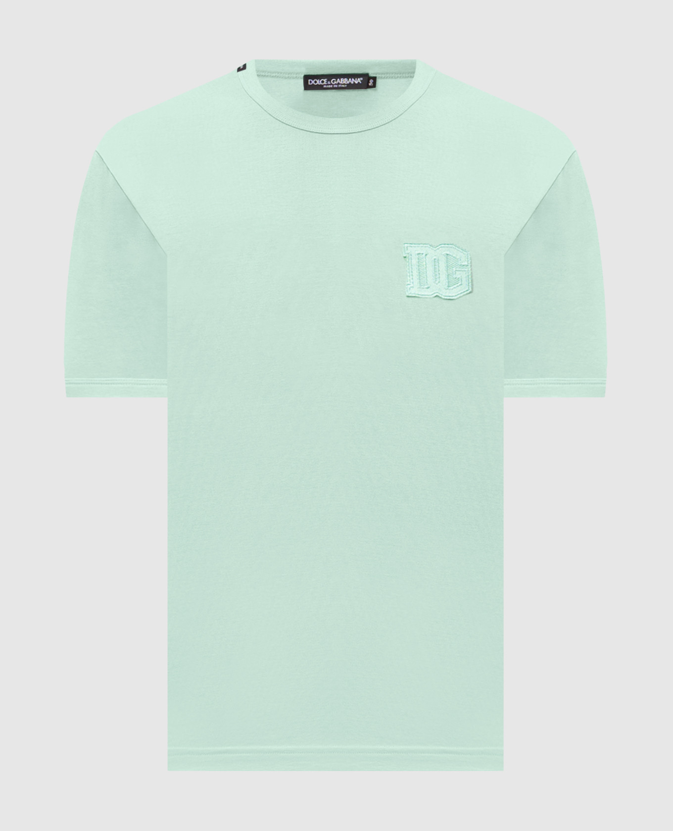 Зеленая футболка с монограммой