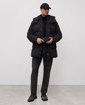 Trussardi Черная стеганная куртка с логотипом F008M000013NMO805N12