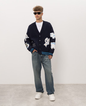 Off-White Белая футболка с принтом логотипа Pencil Monogram 44MAA120F26J00R