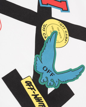 Off-White Дитяча біла футболка з принтом емблеми Arrow 44BAA002S26J00C