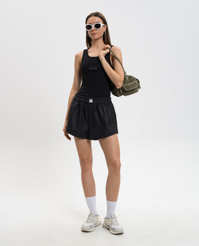 Maison Margiela MM6 Чорні шорти з нашивкою логотипа S52MU0134M35740