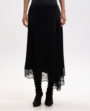 Alexander McQueen Черная юбка с кружевом A000DCQEAAL