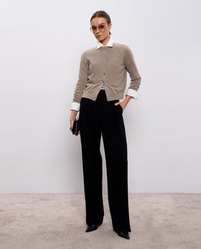 Max Mara Черные брюки MSTCORVINO с поясом MSTCORVINO