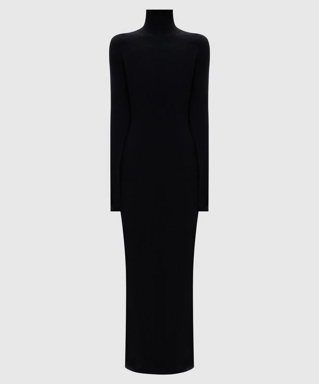 Jacob Lee Черное платье из кашемира WCD0018AW26SLIT