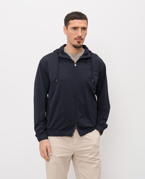 Herno Синя спортивна куртка з логотипом JC000077U12588S