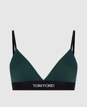 Tom Ford Зелений бралет з візерунком логотипа BRJ009JEX011