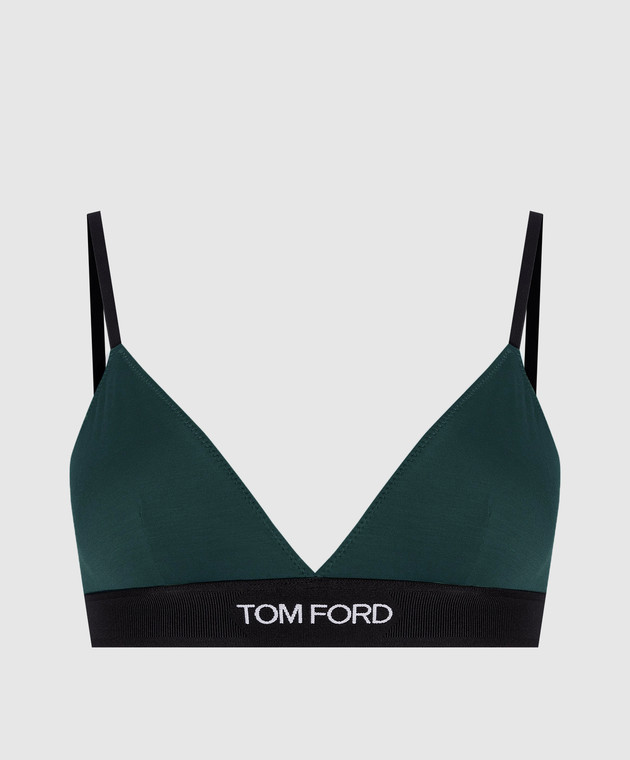 Tom Ford Зелений бралет з візерунком логотипа BRJ009JEX011