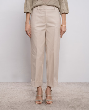 Peserico Бежеві штани з ланцюжком моніль A04576J001953