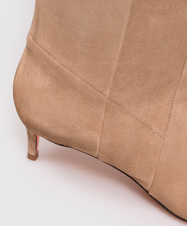 Santoni Замшевые сапоги бежевого цвета WSLQ72436HI2SAEA изображение 5