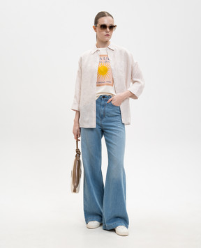 Max Mara Weekend Рубашка PANETTO из льна в полоску WKDPANETTO