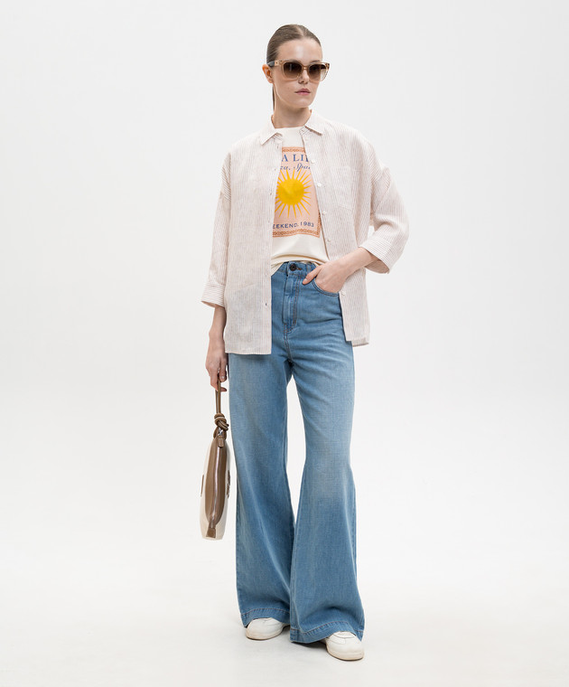 Max Mara Weekend Рубашка PANETTO из льна в полоску WKDPANETTO изображение 2