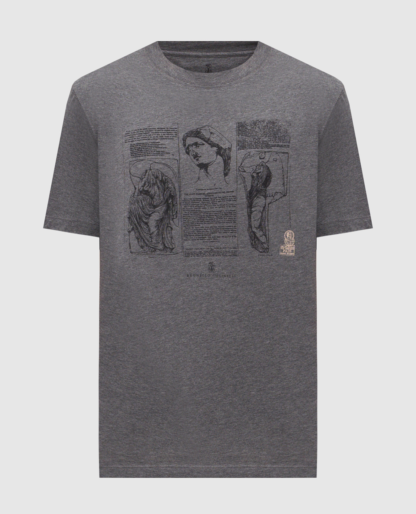 Серая футболка с принтом