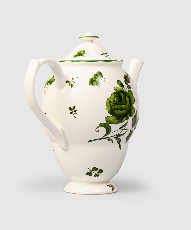 Geminiano Cozzi 1765 Белый фарфоровый чайник для кофе Rosa Rosae SKBBU3419019 изображение 2
