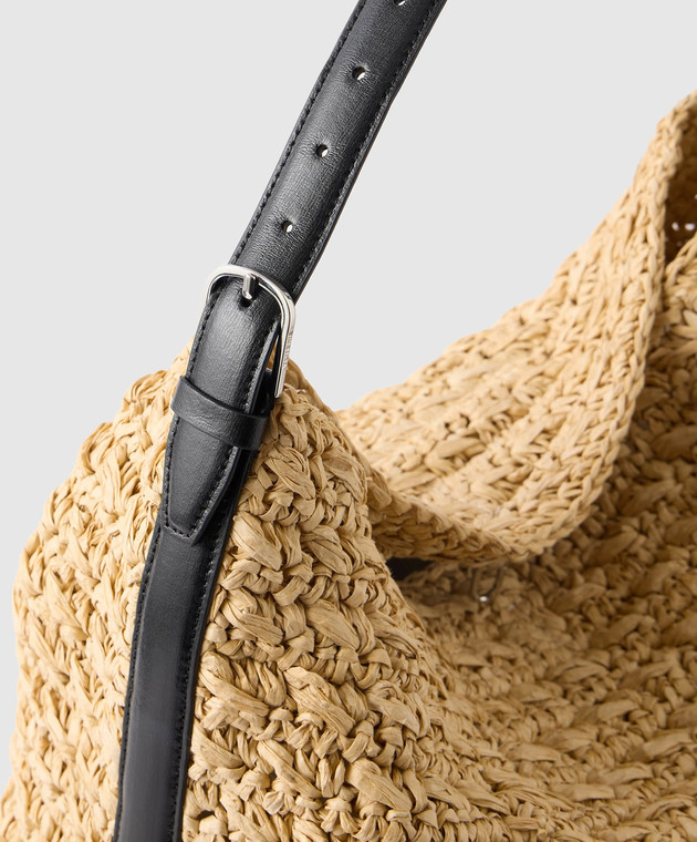 Toteme Бежевая сумка из рафии 262WAL853FB0647 изображение 5