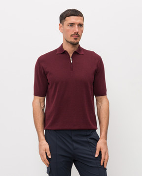 Doriani Cashmere Бордовое поло с шелком 18243299299