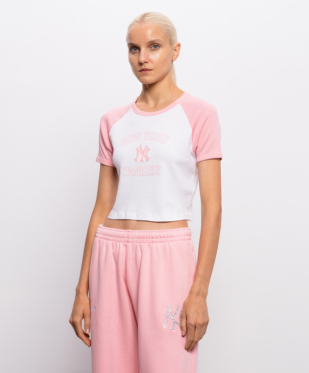 Sporty & Rich Біла укорочена футболка Yankees Arch Baby TO1391718694WH099 зображення 3
