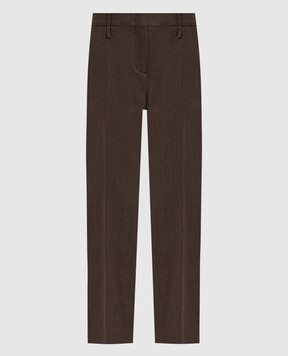 Ermanno Scervino Коричневые брюки с шерстью D496P310YAX
