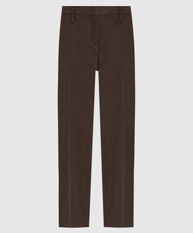 Ermanno Scervino Коричневые брюки с шерстью D496P310YAX