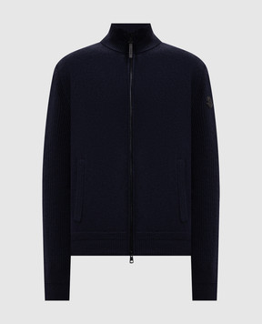 Moncler Синий кардиган из шерсти и кашемира L20919B00013M4281