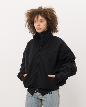 Vetements Чорна куртка з вишивкою логотипа MH27TJ110Bw