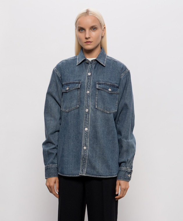 JW Anderson Синяя джинсовая рубашка с патчем DS0016PG1855 изображение 3