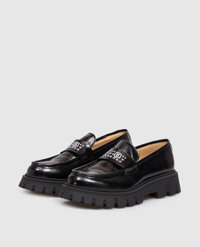 Maison Margiela MM6 Чорні шкіряні глянцеві лофери 839353638