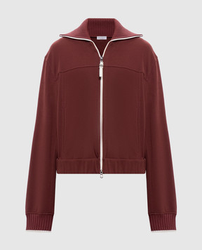 Brunello Cucinelli Бордова спортивна куртка MN05NB2T06