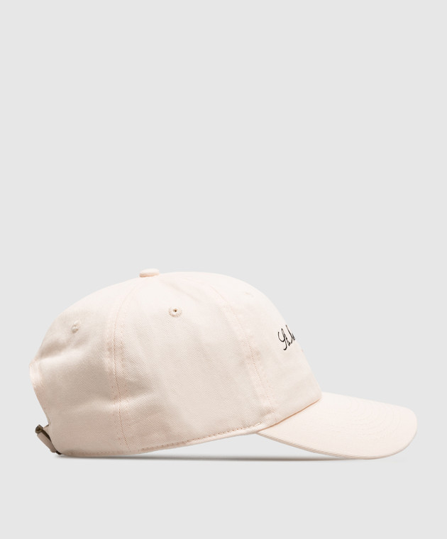 Sporty & Rich Бежевая кепка с вышивкой логотипа AC04082280CR01 изображение 3