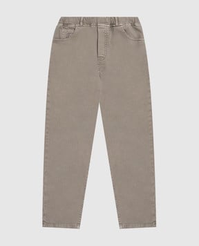 Brunello Cucinelli Дитячі джинси кольору хакі B277PD306B