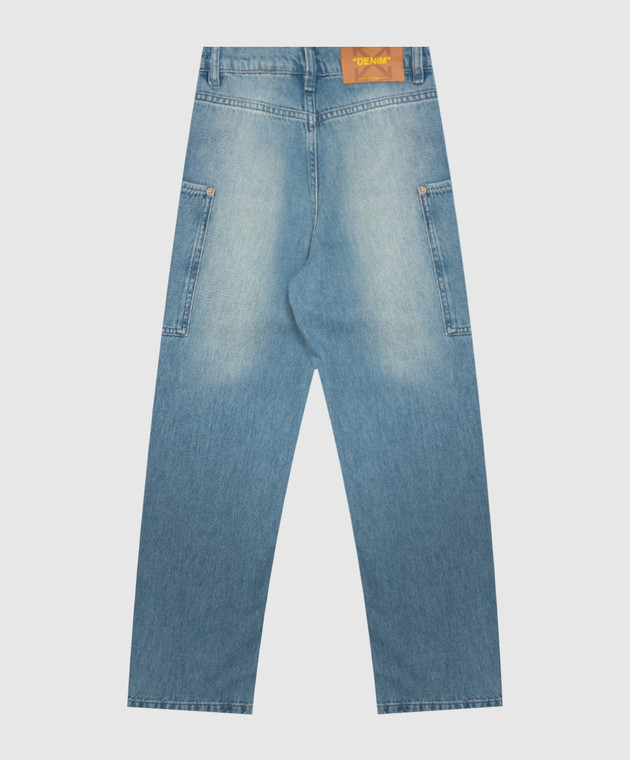 Off-White Детские синие джинсы 44BYB003F26D001 изображение 2