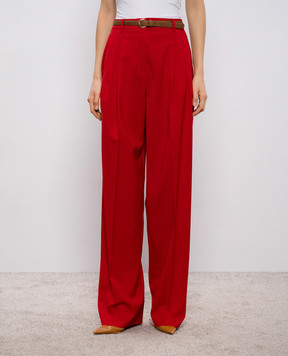 Max Mara Красные брюки MSTBACIO из шерсти MSTBACIO