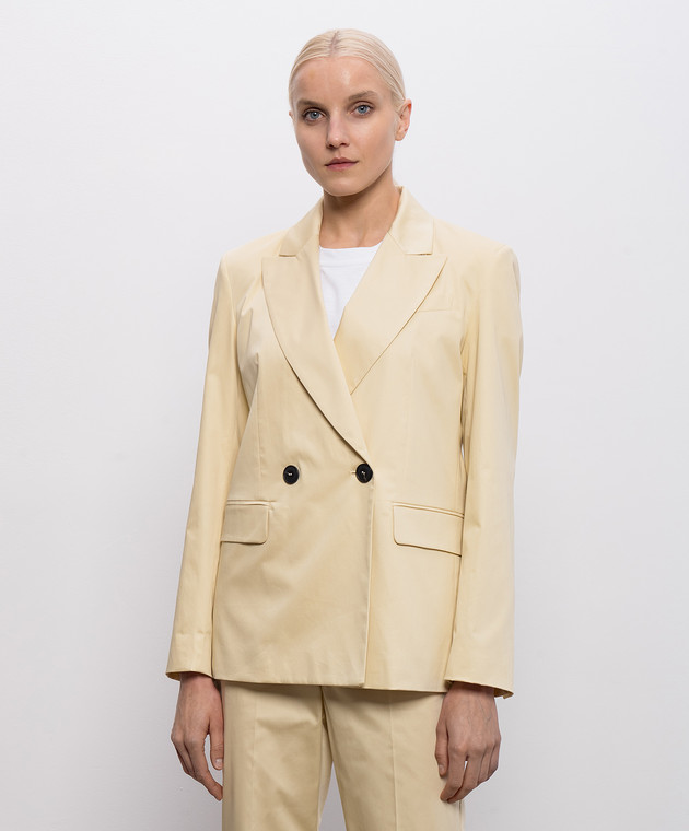 Max & Co Бежевый двубортный жакет MCOGIRAFFA изображение 3