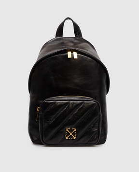 Off-White Чорний шкіряний рюкзак Quilting OWNB002F25LEA001