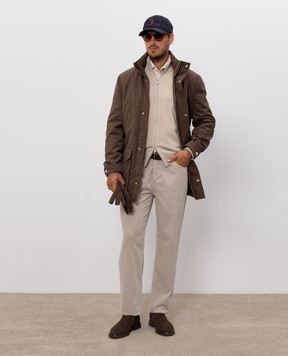 Brunello Cucinelli Рубашка цвета айвори ME8546666