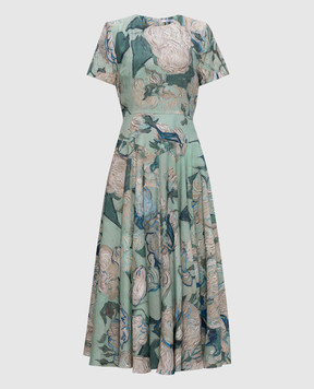 Givenchy Зеленое платье в принт BW22UR16QZ