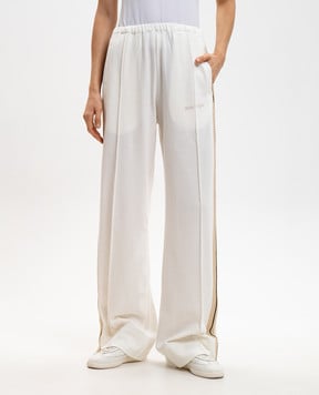 Palm Angels s Білі спортивні штани з лампасами PWCJ016F24FAB001