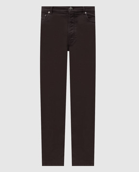 Brunello Cucinelli Коричневые джинсы с патчем M277PO2090