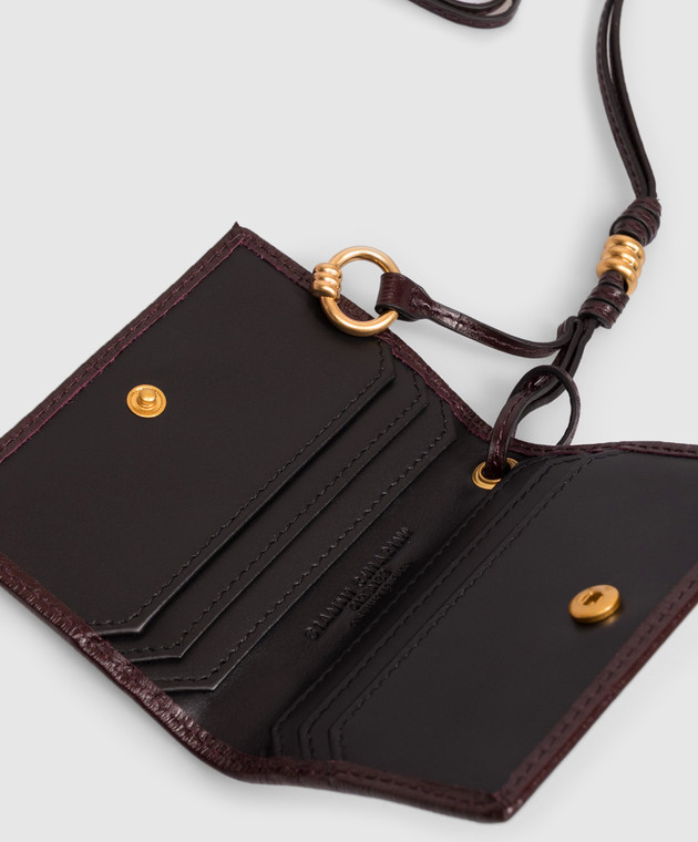 Gianni Chiarini Коричневый кожаный картхолдер на шнурке PF5039EEL изображение 3
