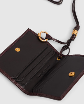 Gianni Chiarini Коричневий шкіряний картхолдер на шнурку PF5039EEL