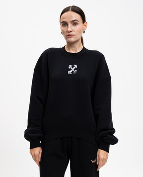Off-White Чорний світшот Metal Off 2BA075F25FLE001