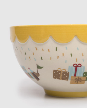 Bloomingville Бежева дитяча керамічна миска Celebrate 82063156