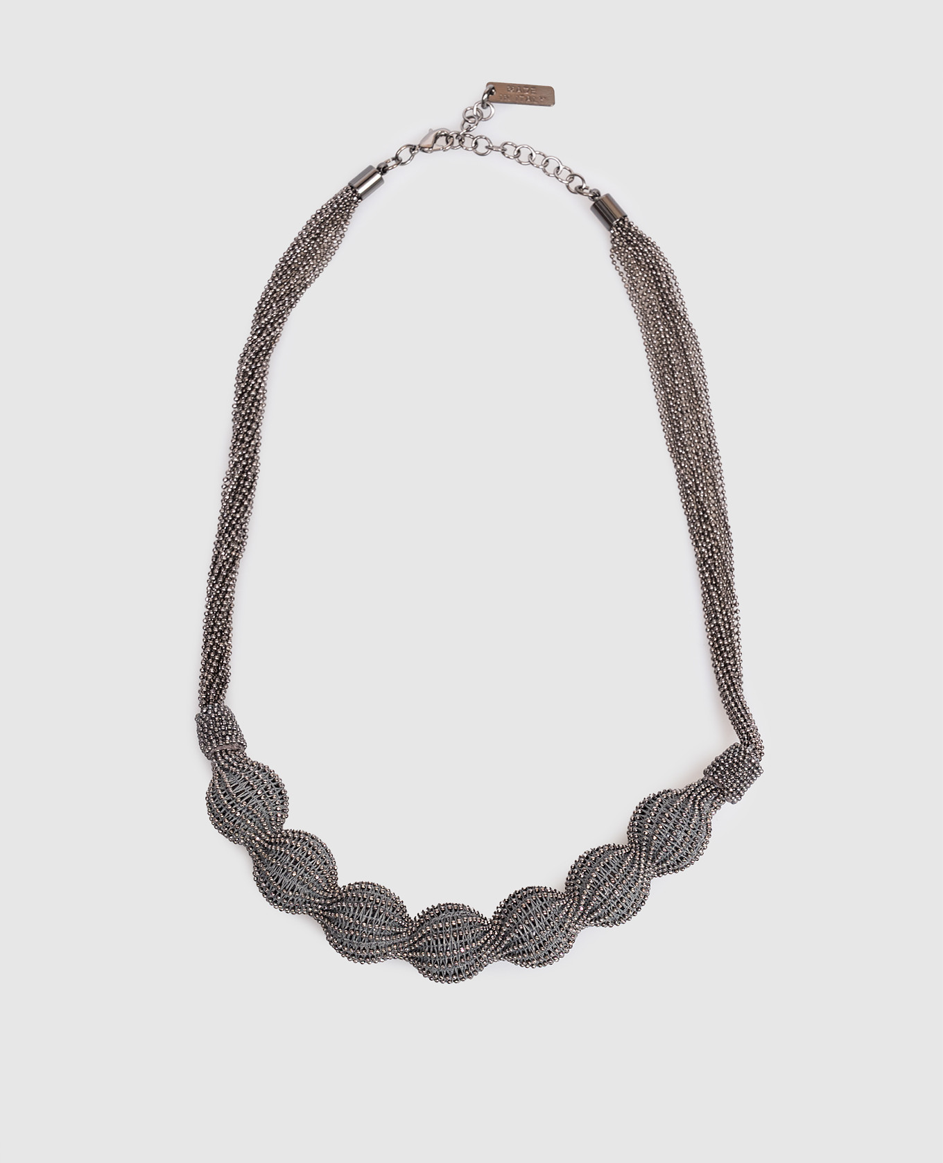 

Серое колье с цепочкой мониль, Серый, Колье