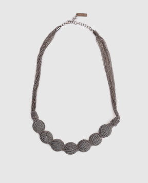 Peserico Сіре кольє з ланцюжком моніль E35521C0CC820