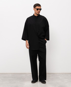 Fear of God Чорна сорочка Mandarin Relaxed з вовною FG9M60606OXF