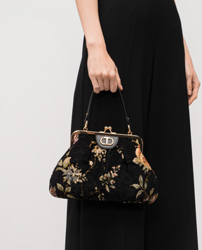 Twinset Чорна сумка з вишивкою 252TD8320