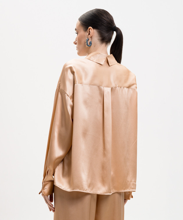 Ermanno Scervino Бежева блуза із шовку D482K772NXE зображення 4